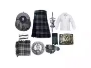 Mens Traditional Scottish Tartan kilt Outfit 11 PCS St Andrew Style Wedding Kilt