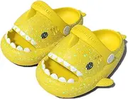 [Zureto] Kids Shark Slides Glow in The Dark, Toddler Cloud Shark Slides Thick Sole Non-slip Open Toe Shark Slippers