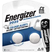 Energizer CR2025 Ultimate Lithium Coin Battery 3-In-1 Child Shield 2 pack