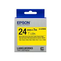 在飛比找樂天市場購物網優惠-EPSON 耐久型系列 LK-6YBVN 黃底黑字 24mm