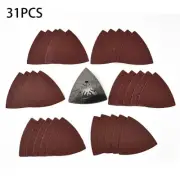 31 PCS Oscillating Sanding Paper Pad 60,80,120 Grit For Fein Multimaster Tool