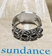 NWT Sundance Catalog Silver Aquamarine Amethyst “Cressida Ring Trio” Sz 7 $178