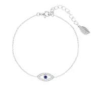 Georgini Rock Star Blue Evil Eye Silver Bracelet