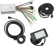 Topyond 36V 48V Ebike Controller Kit, Electric Bicycles Brushless Controller Kit 15A Waterproof Motor Controller, 250W 350W LCD‑GD01 Panel Thumb Throttle E Bikes Conversion Power Assist Sensor Kit