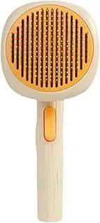 Cat Shedding Brush - Cat Brushes for Indoor Cats,Undercoat Dematting Coat Care Rake with Click Cleaning Slicker for Massaging Indoor Outdoor Bath