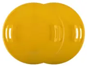 Superio Round Snow Saucer Sled, 2 Pack Yellow 24" Plastic for Kids and Adults
