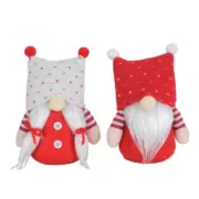 Home Decorations Ornaments Christmas BaublesPlush Toy Decor Knitted Hat Snowman