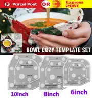 2022 Bowl Cozy Template Cutting Ruler Set Bowl Cozy Pattern Template DIY Crafts
