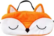 Cute Fox Sleeping Mask, Soft Fluffy Plush Blindfold Funny Novelty Animal Sleep M