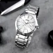 Casio Silver White Metal Band Men Watch Original New MTP-V300D-7A
