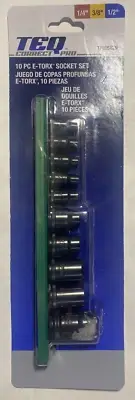 TEQ TP80582N 10 PC. 1/4", 3/8" & 1/2" DR EXTERNAL TORX SOCKET SET