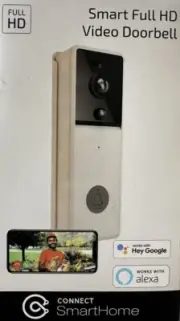 Connect SmartHome Smart 1080P Video Doorbell White - Free Post