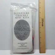 NOS Sculpture Crochet Heart Suncatcher Mini Kit by Mary Buse Melick - Makes 5