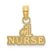 14K Yellow Gold #1 Nurse Charm