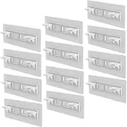 LALAFINA 12pcs Transparent Self Adhesive Shelf Support Pegs Multi Purpose Clapboard Support for Cabinets Bookshelves Wardrobes and Pantries No Drilling Required Durable Design
