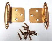 4 pairs Ajax #563 Cabinet Door Semi-Concealed Hinge Bronze High Knuckle Overlay