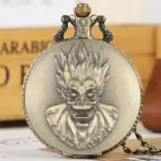 Steampunk Monkey King Design Quartz Pocket Watch for Men Women Kid Long Chain