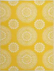 VW Rugs 21A3 Alfresco Reversible Outdoor Mat (Yellow/White) - 120x170cm