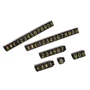 Adjustable Mini Cube Price Tag Display Number Gold on Black6.3x9mm14 sets
