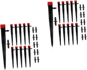 Toddmomy 2 Sets Drip Stake for Irrigation 360 Degree Water Flow 8 Holes for Small to Medium Plants