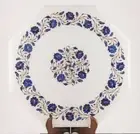 18" Marble Side Table top Floral Inlay Art semi precious stones Art work