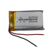 3.7V 850mAh 3.14Wh Li-Polymer Li Battery 802540 For Car Camera GPS Dashcam Mp4