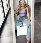 ZARA Mauve Lilac Satin Crop Top Size medium Purple Nwt