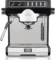 Sunbeam Café Series Duo Manual Espresso Coffee Machine| 58mm Commercial Size Group Head, Fast Heat-Up Dual Thermoblock Heating System, Steam Pressure & Hot Water Control, EMM7200BK