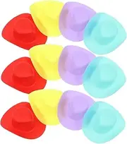 40Pcs Miniature Cowboy Hats Wear Resistant Tiny Hats for Doll Decoration DIY Craft Accessories