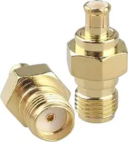 2PCS SMA Female to MCX Male Connectors RF Coaxial Car Aerial Adapter DAB Antenna Compatible with DAB + Radio JVC Alpine Pioneer Clarion Kenwood Pure Revo