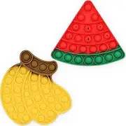 Popit Fidget Toy, Pop It Bubble Sensory Fidget Toy, Anti-Stress Toy, Bubble Stress Relief Toy, Sensory Fidget Toy, for Children and Adults, Pack of 2