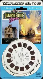 Universal Studios Florida Set 2 1991 3D View-Master 3 Reel Packet SEALED