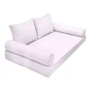 |SLIPCOVER ONLY|S1 Daybed Mattress Bolster Backrest Covers Piped Trim Full AD107