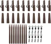 QSTDGVPW 40Pcs Carp Fishing Terminal Tackle Kit Compact Multipurpose Portable for Freshwater Sturdy with Assortment Box