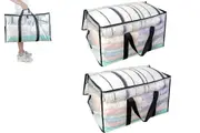 2pcs Christmas Storage Bag with Reinforced Zippers Handles Xmas Tree Cover