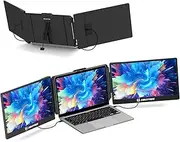 Maxfree S2 Triple Monitor for Laptop, 14'' Laptop Monitor Extender Plug & Play, 1080P HD Portable Laptop Screen Extender for 13-17.3'' Laptops, Compatible with Windows/Mac/Surface/Android/Switch