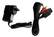 Super Nintendo SNES Power Supply and AV Cables Replacement New Aftermarket