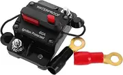 PAMINGONO Resettable Fuse Holder Switch for Marine Boat Trolling Automotive Car RV Audio 60A DC 12V-48V Circuit Breaker