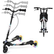 Swing Scooter for Kids, 3 Wheels Foldable Wiggle Scooter Push Drifting with A...