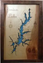 Jordan Lake, NC - Laser Cut Wood Map | Wall Art | Made to Order