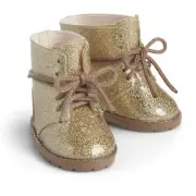 American Girl 2018 Gold Glitter Boots Sparkly Shoes for Doll New in Box