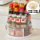 2-Tier Lazy Susan Spice Rack 360° Rotatable Spice Rack Rotating Turntable maJXE