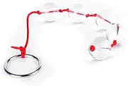 Anal Beads Stainless Steel Vaginal Beads with Safe Pull Ring,Masturbation Sex Toy for Men and Women,Fetish BDSM Kit (Sphere Diameter: 1 inch, Glass)