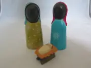 Hand Crafted Carved Soapstone Nativity Figurines Made in Kenya - Set of 3 - b13