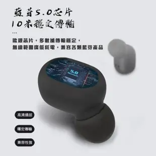 【聆翔】黑曜石5.0無線耳機 K150(迷你雙耳無線 藍芽耳機 藍牙耳機 運動耳機 無線耳機)