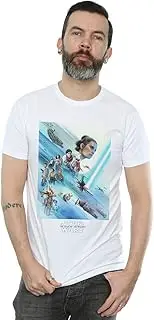 [Absolute Cult] Star Wars The Rise Of Skywalker Resistance Poster Men's T-Shirt White XXXXX-Large