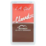 L.A. Girl, On Cloud Nine, Bouncy Blush & Bronzer, GBL499 Coral Bliss, 0.21 oz (6 g)