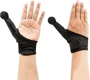 LKLKKC Adult Thumb Guard Habit Stop Thumb Breaker Thumb Cover Thumb Glove to Help Stop Skin Picking Thumb Sucking and Hair Pulling (Black 2)