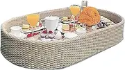 Floating Tray Luxury Floating Serving Tray Table and Bar Swimming Pool Floats for Adults for Sandbars Spas Bath and Parties Brunch Food on The Water 39x19.6x7.8 Inche