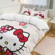 v450 Hello Kitty 3-Piece Twin Bed Set - Includes 1 Single Comforter And 2 Pillowcases Bedding - Fade Resistant Microfiber - Hello Kitty io450